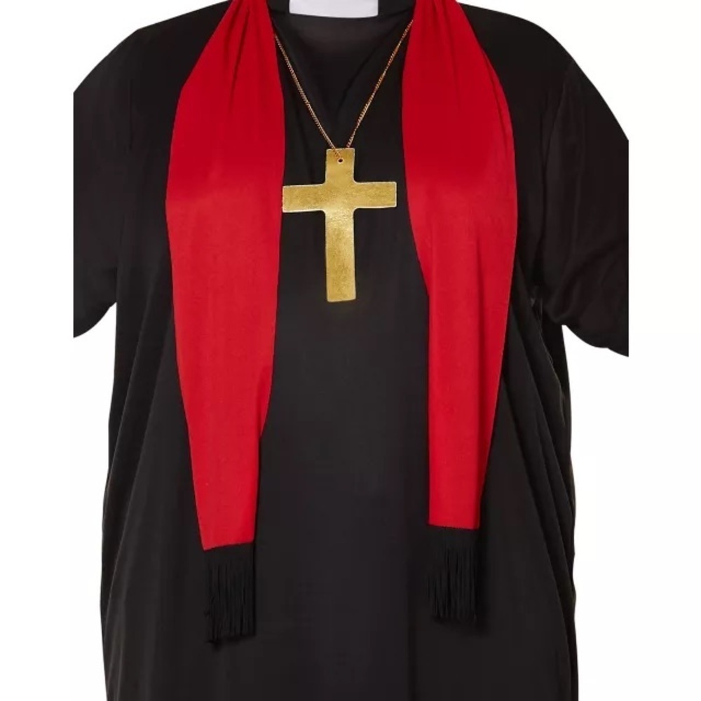 NWT Spirit Halloween Adult One Size Priest‎ Costume Robe Religious Catholic New - Picture 3 of 8